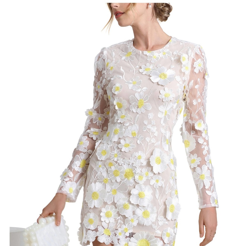 Avec Les Filles
Women's Floral-Embroidered Mini Dress